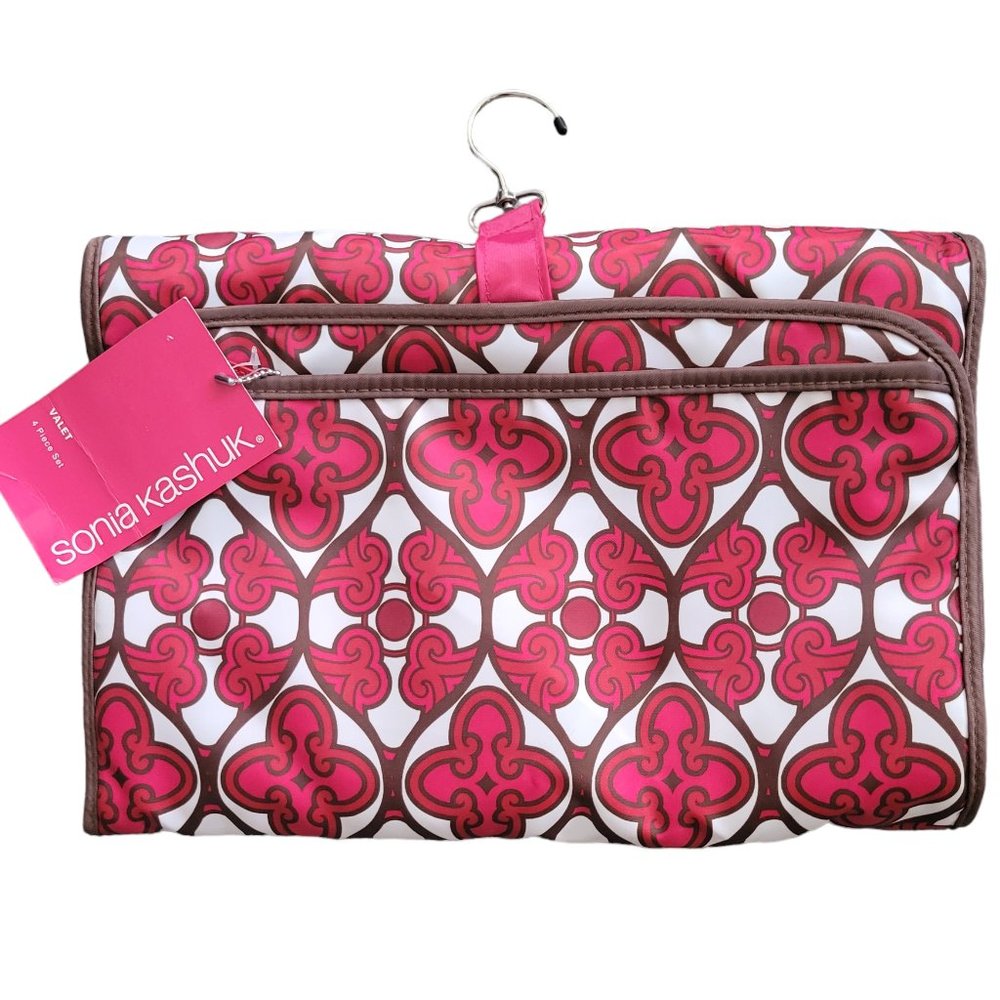 SONIA KASHUK Valet Hanging Travel Toiletry Organizer 4-Piece Set NEW! - Picture 2 of 7